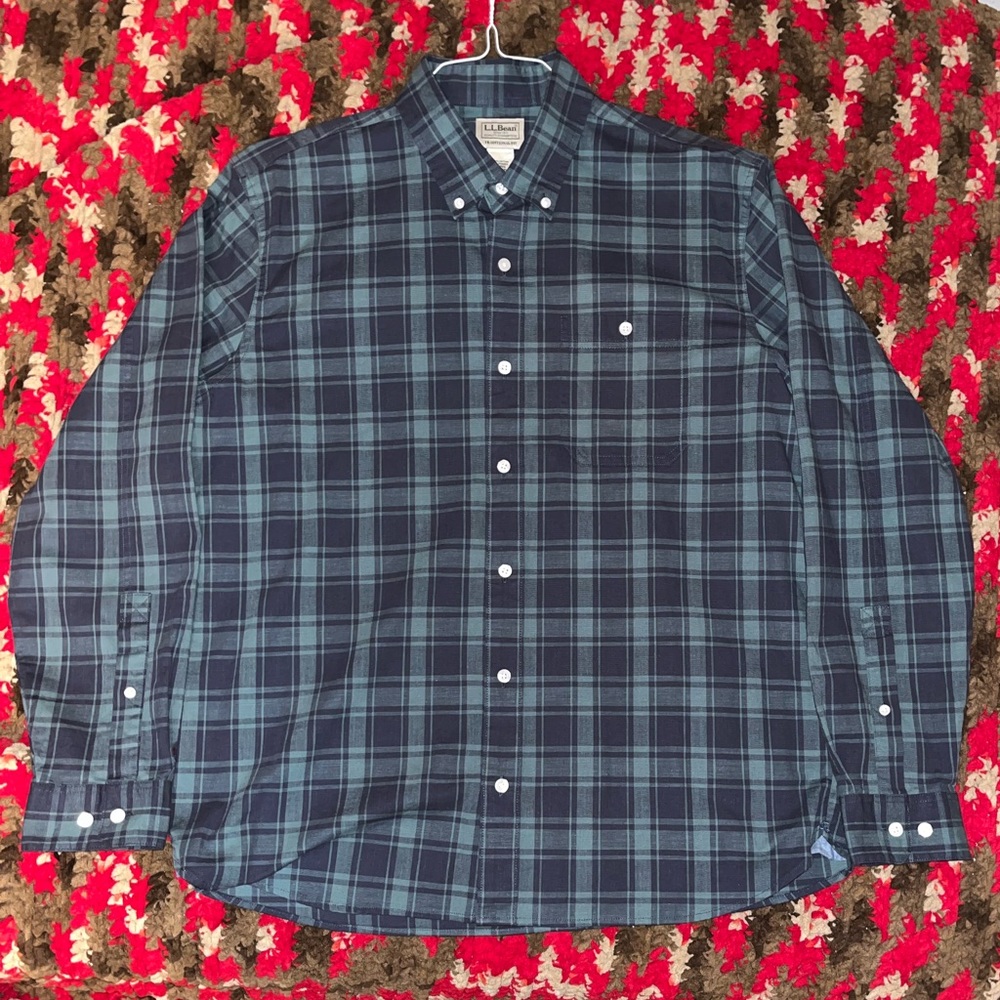 Ll. Bean Button Down Lightweight Flannel- Medium - image 1